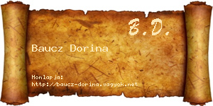 Baucz Dorina névjegykártya